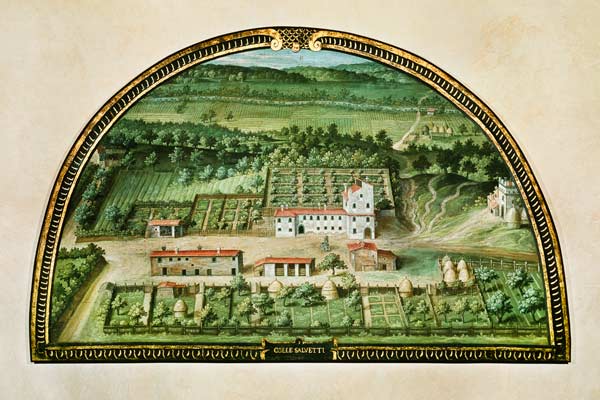 Colle Salvetti, from a series of lunettes depicting views of the Medici villas od Giusto Utens