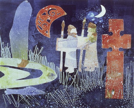 Midsummer Night, 1994 (monotype)  od Gloria  Wallington