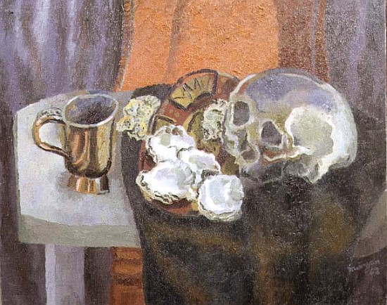 Still Life with a Skull, 1962 (oil on canvas)  od Glyn  Morgan