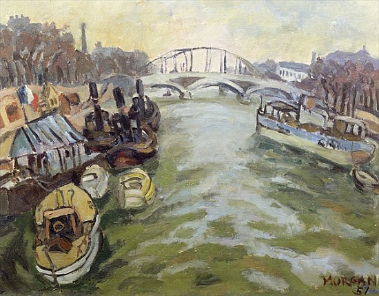 The Seine at Paris, 1951 (oil on canvas)  od Glyn  Morgan