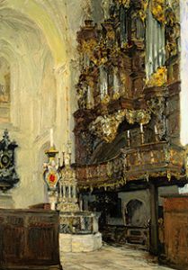 Play the organ with grocer choir in the cathedral to Lübeck. od Gotthard Kuehl