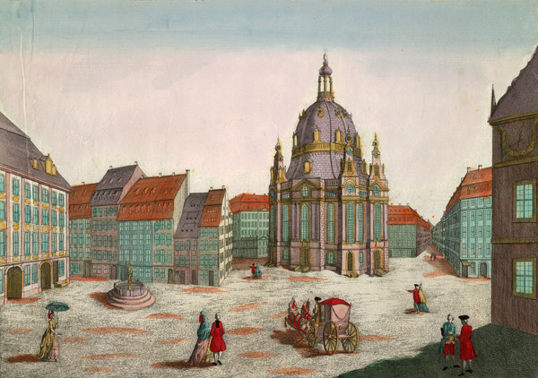 Dresden, Frauenkirche od Gottlieb Friedrich Riedel