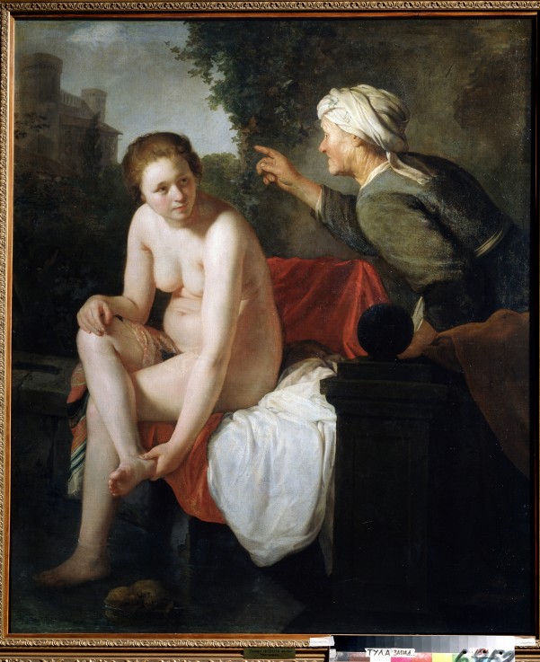 Bathsheba bathing od Govaert Flinck