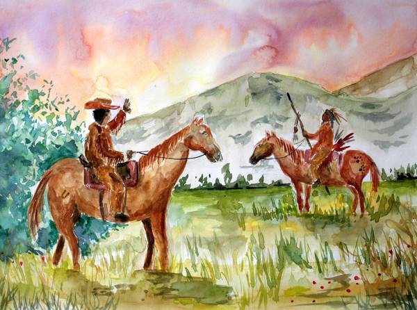 Cowboy trifft amerikanischen Ureinwohner od Sebastian  Grafmann