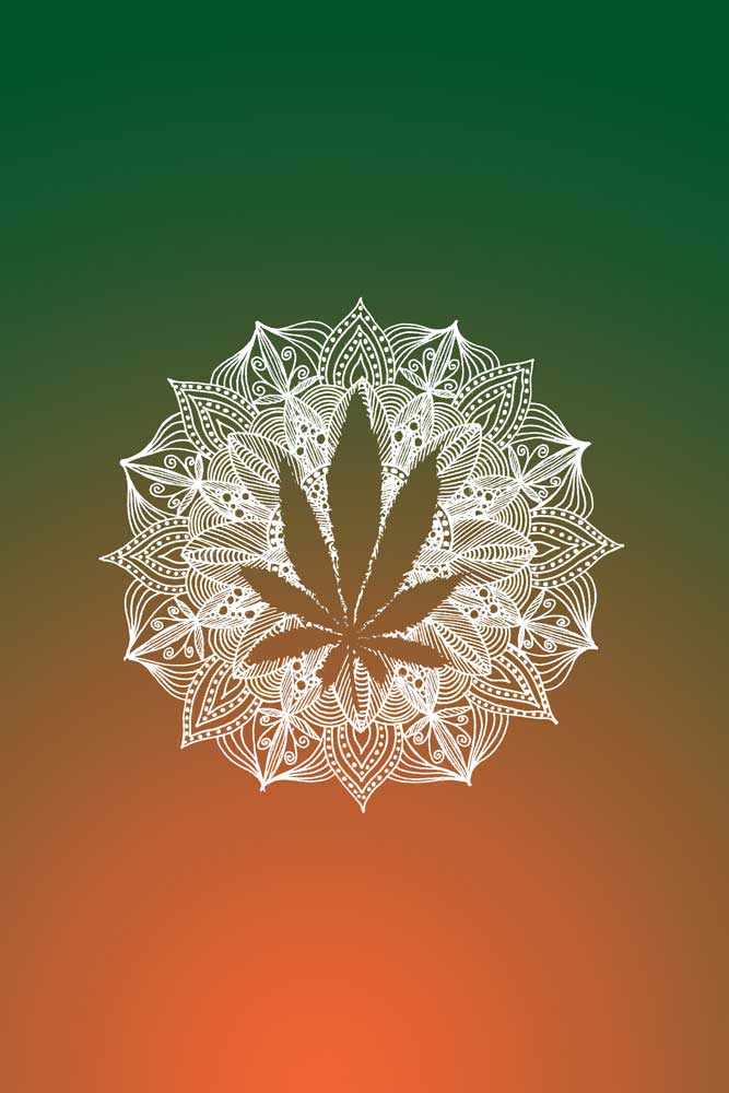 Mandala Circle Cannabis Leaf od Sebastian  Grafmann