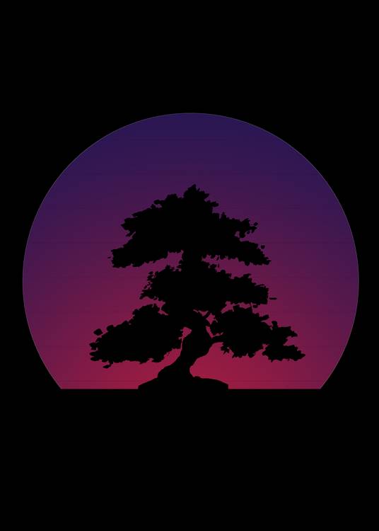 Purple Bonsai Sunset od Sebastian  Grafmann
