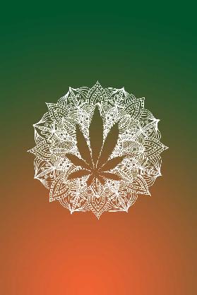 Mandala Circle Cannabis Leaf