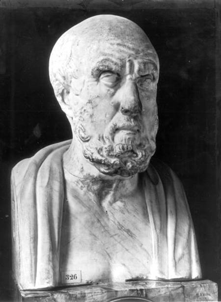 Bust of Hippocrates (c.460-c.377 BC) od Grececke Umeni