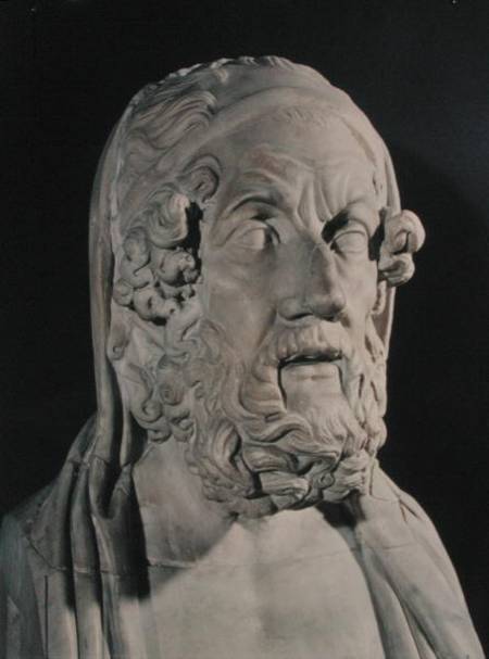 Bust of Homer (c.850-800 BC) od Grececke Umeni