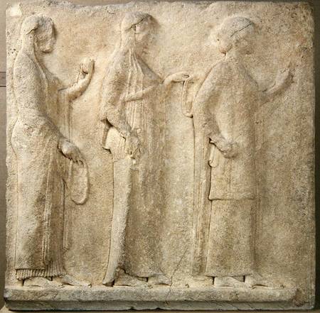 The Three Graces, relief from the Passage of the Theores, from Thasos od Grececke Umeni
