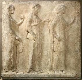The Three Graces, relief from the Passage of the Theores, from Thasos