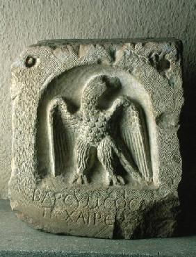 Tombstone with the figure of an eagle