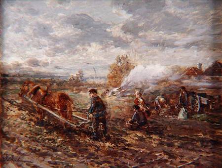 Winter Ploughing od Gregor von Bochmann