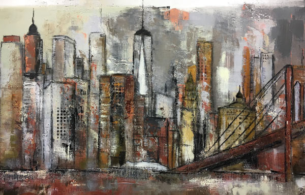 New York Manhattan mit Brooklyn Bridge od Karin Greife