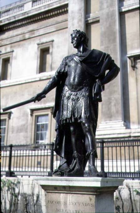James II of England (1633-1701), statue od Grinling  Gibbons