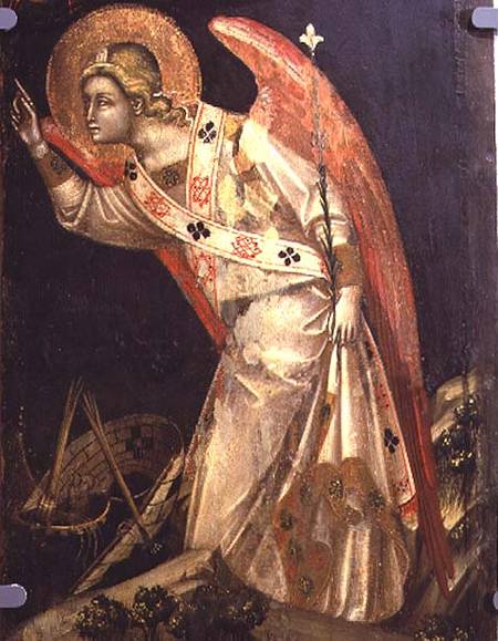 The Archangel Gabriel (tempera on panel) od Guariento d` Arpo
