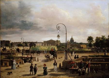 La Place de la Concorde in 1829 od Guiseppe Canella