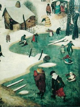 Children Playing on the Frozen River, detail from the Census of Bethlehem