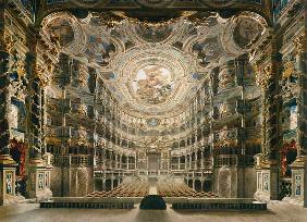 Inner view of the margravial opera house Bayreuth.