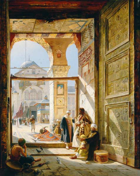 Das Tor der großen Umayyad Moschee in Damaskus od Gustav Bauernfeind