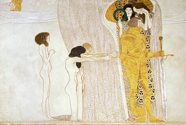 Beethoven frieze: The desire for the luck od Gustav Klimt
