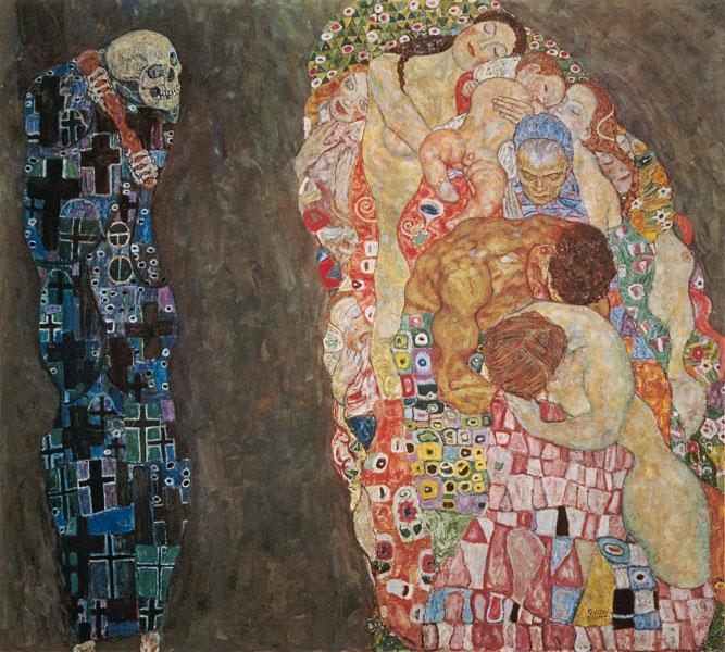 Death and life completed od Gustav Klimt