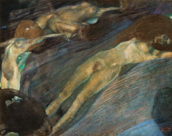 Flowing Water od Gustav Klimt