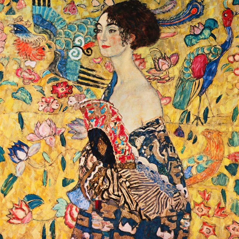 Dáma s vějířem  od Gustav Klimt