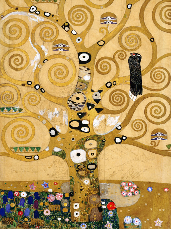 Strom života střední sekce (detail)  od Gustav Klimt