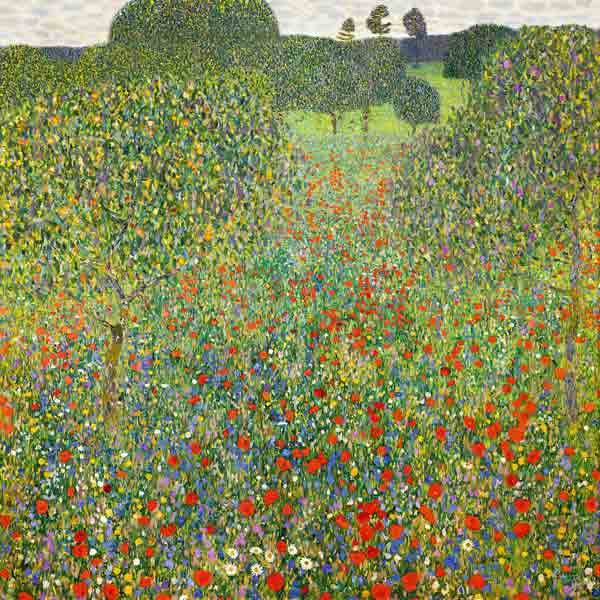Poppy-seed meadow od Gustav Klimt