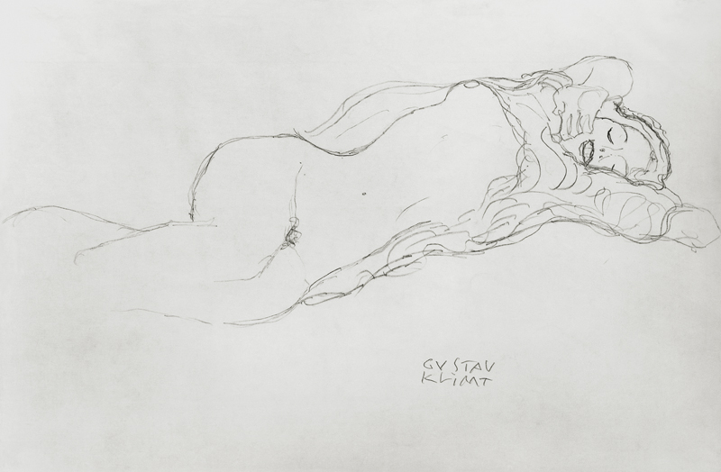 Reclining Woman od Gustav Klimt