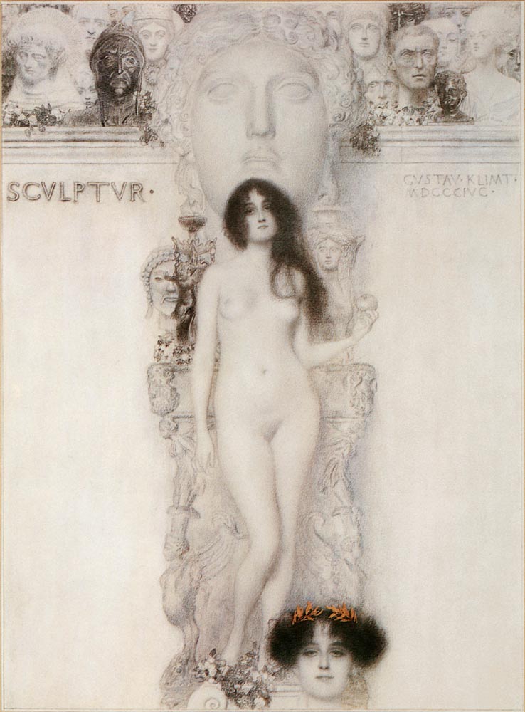 Master drawing for the allegory od Gustav Klimt