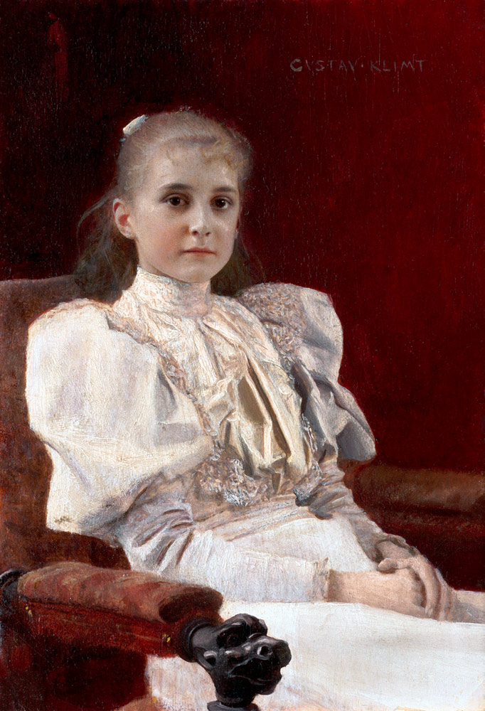 Seated Young Girl od Gustav Klimt