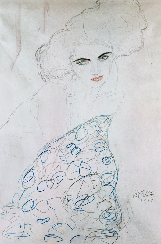 Studie zu einem Damenportraet od Gustav Klimt