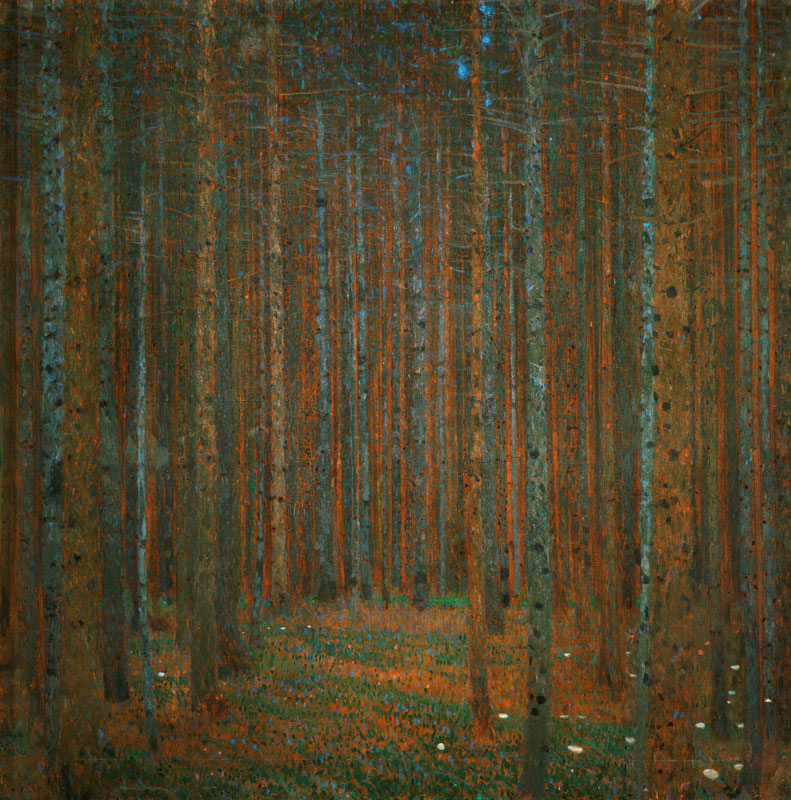 Jedlový les od Gustav Klimt