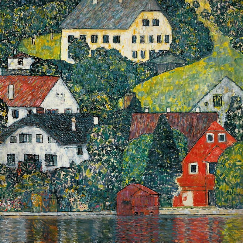 Houses in Unterach at the Attersee od Gustav Klimt