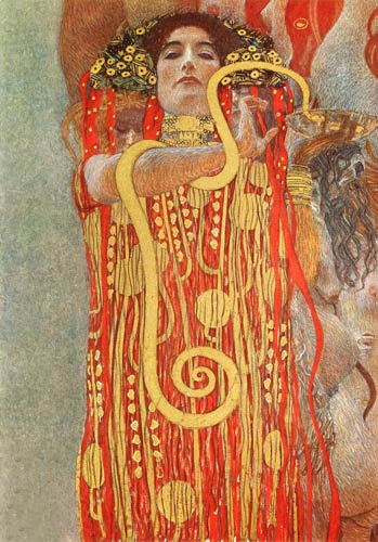 Hygieia. Detail from the medicine od Gustav Klimt