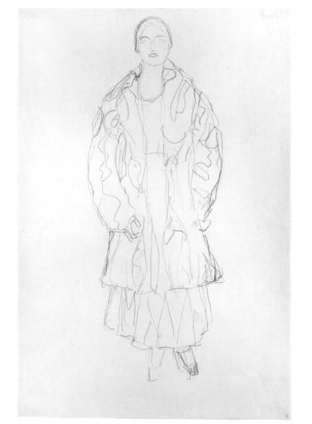 Standing Woman with Coat od Gustav Klimt