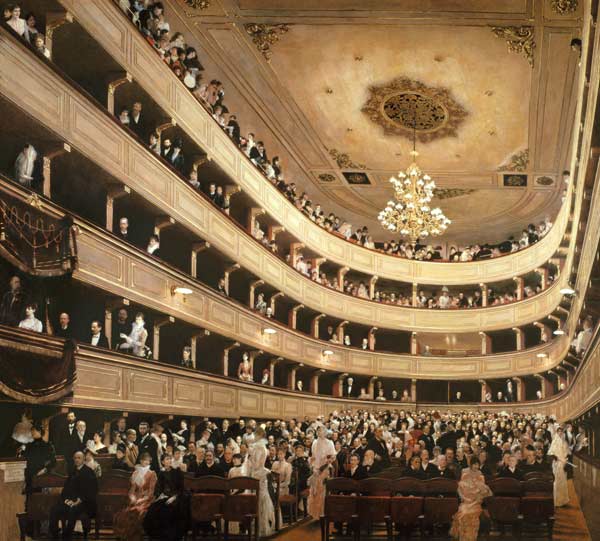 The Auditorium of the Old Castle Theatre od Gustav Klimt