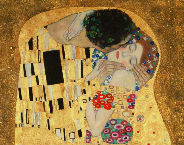 The Kiss, 1907-08 (detail of 601) od Gustav Klimt
