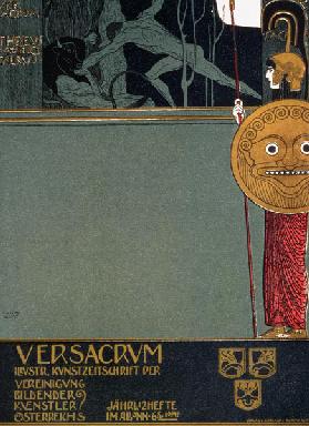 Cover of 'Ver Sacrum', the journal of the Viennese Secession, depicting Theseus and the Minotaur, at