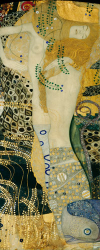 Water-snakes l od Gustav Klimt