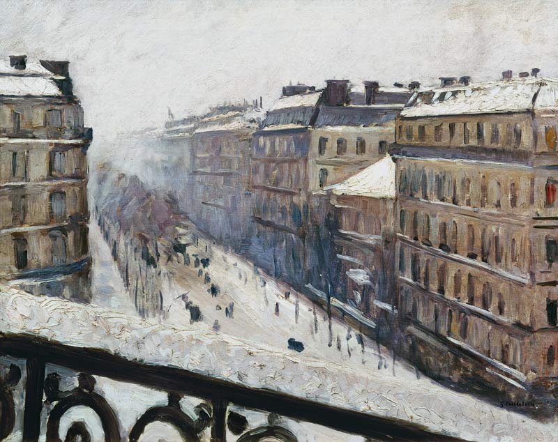 Boulevard Haussmann in the Snow od Gustave Caillebotte