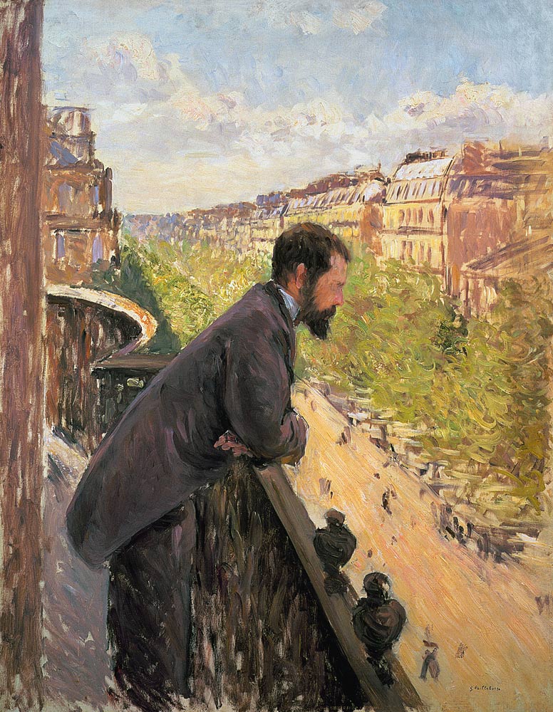 Man on a Balcony od Gustave Caillebotte