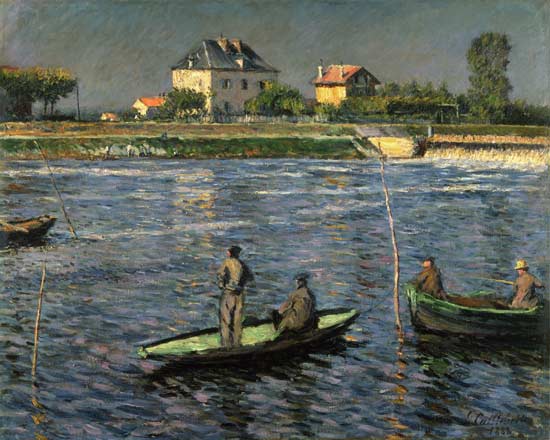 Fishing boats on his od Gustave Caillebotte