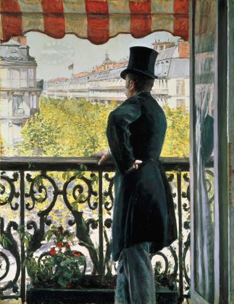 Man on A Balcony, Boulevard Haussmann od Gustave Caillebotte