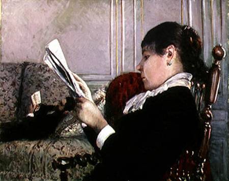 Interior, Woman Reading od Gustave Caillebotte