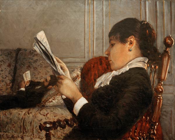 Interieur, Woman Reading. od Gustave Caillebotte