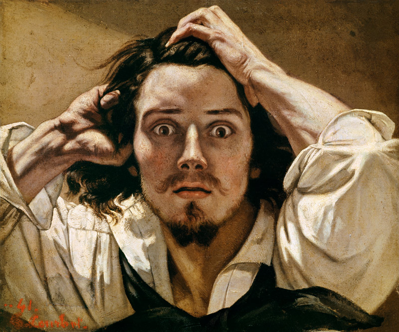 autoportret -  zoufalost od Gustave Courbet