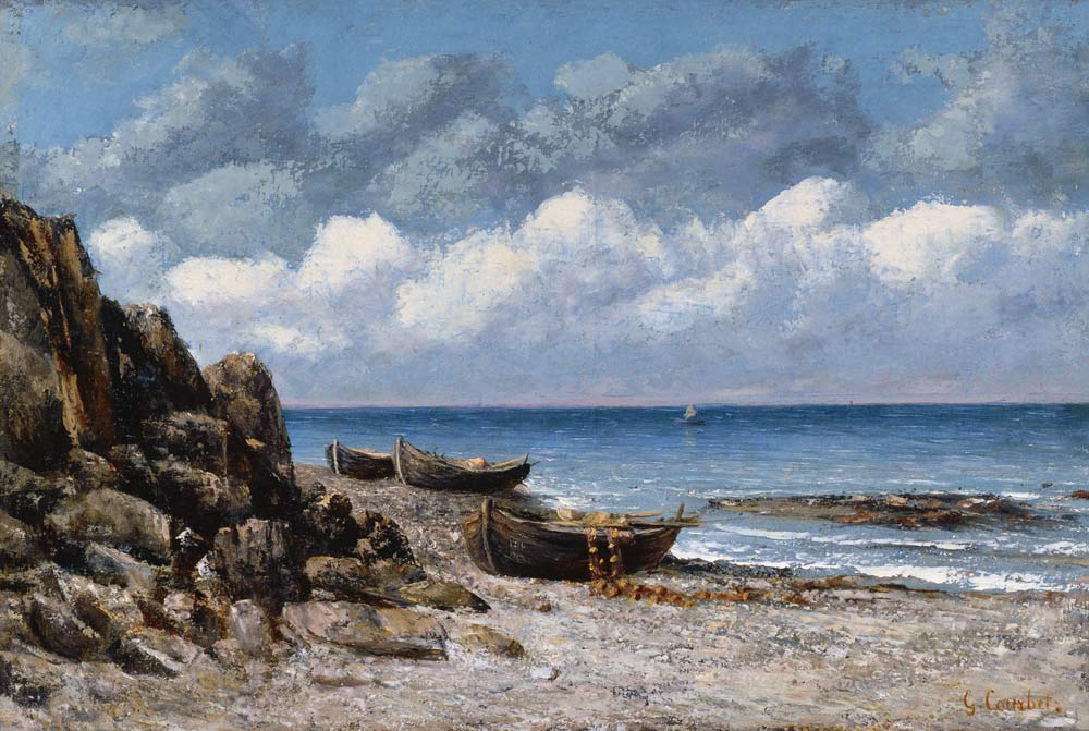 Boats at St. Aubain od Gustave Courbet